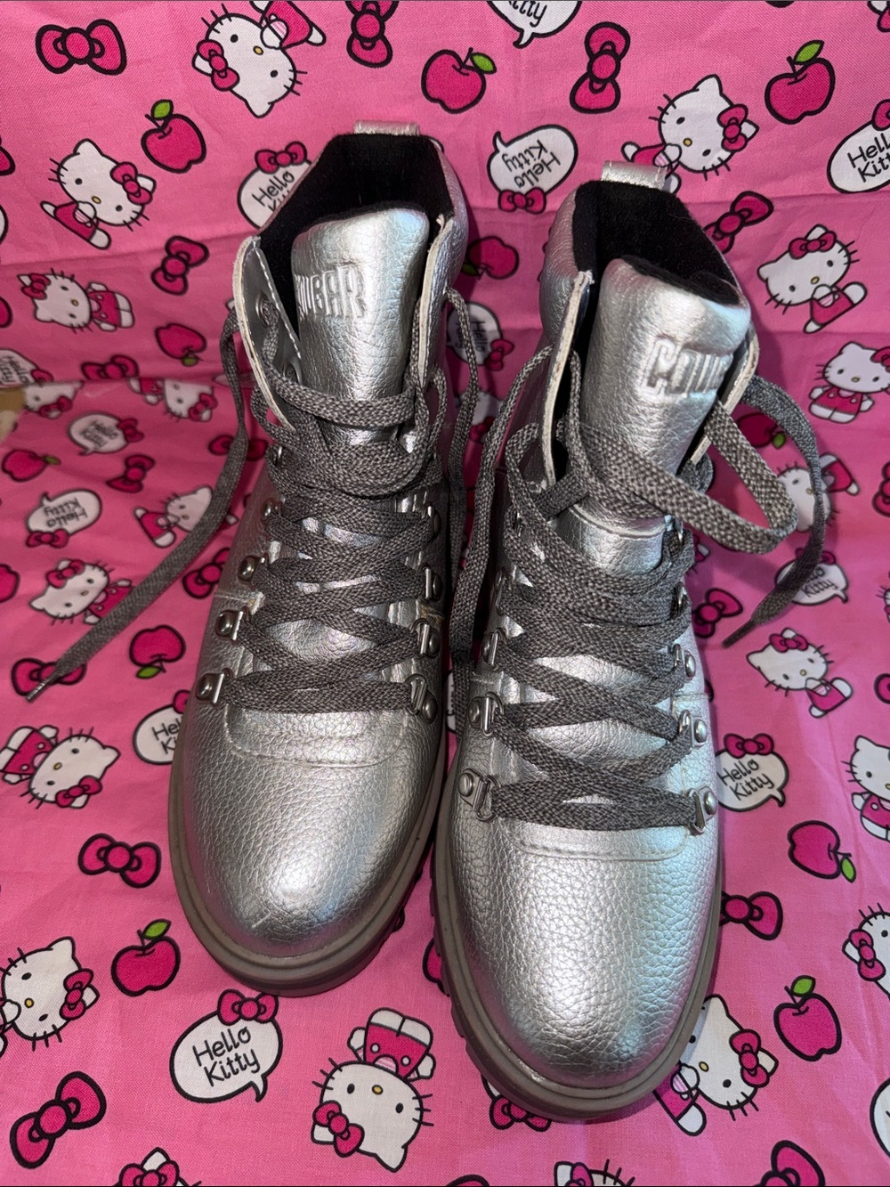 METALIC SILVER COUGAR 🩶 Nash waterproof HIKING boots